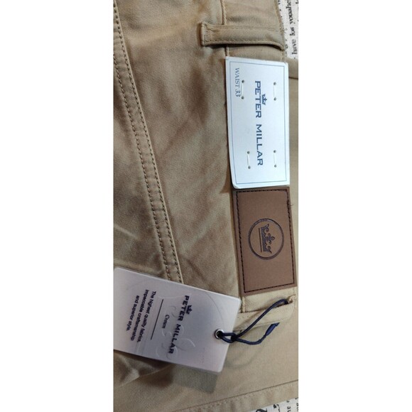 Peter Millar Ultimate Sateen Five-Pocket Pant *Khaki * Size 33 * NWT - Picture 7 of 11